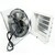 Kit ventilation machinerie 800 m3/h avec support et volet extérieur -230V 50Hz