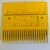 Peigne jaune aluminium 181,4 x 199,4 mm milieu - compatible pour trottoir roulant 9500 - (plateaux courts de 133 mm) hauteur trou fixation 72 mm