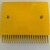 Peigne jaune aluminium 181,4 x 205,4 mm départ - compatible pour trottoir roulant 9500 - (plateaux courts de 133 mm) hauteur trou fixation 72 mm