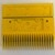 Peigne jaune aluminium 181,4 x 205,4 mm départ - compatible pour trottoir roulant 9500 - (plateaux courts de 133 mm) hauteur trou fixation 72 mm