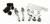 Sachet de visserie T3 attaches de guide doubles